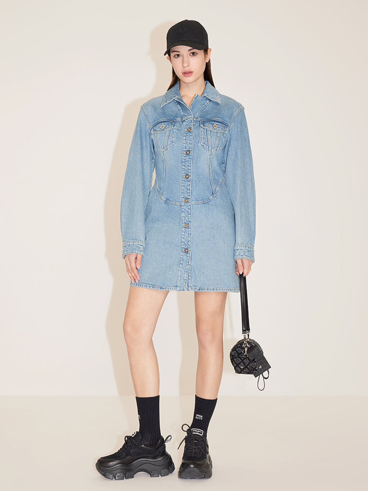 Vintage A-Line Denim Dress