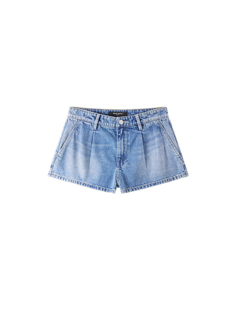 Miss Sixty x Keith Haring Capsule Collection Printed Straight Fit Denim Shorts