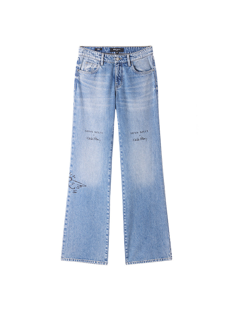 Miss Sixty x Keith Haring Capsule Collection Vintage Printed Jeans