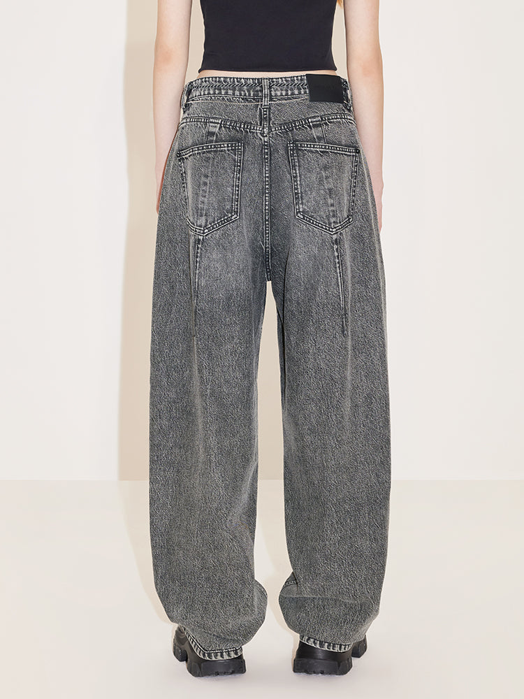 Vintage Loose Fit Jeans With Waist Chain