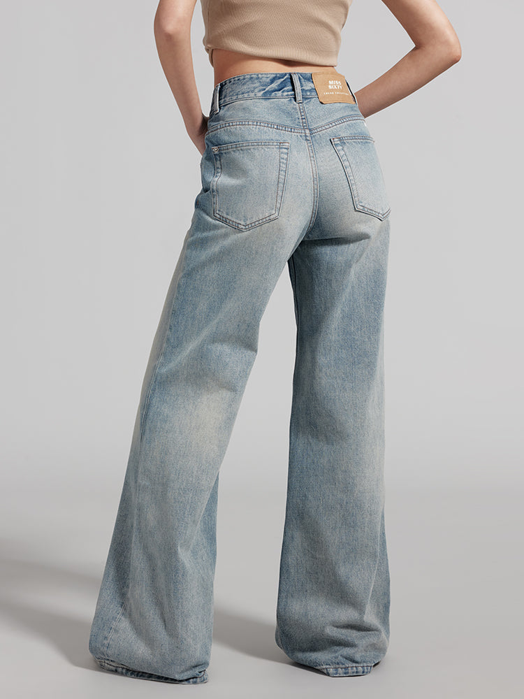 Vintage White Straight Jeans