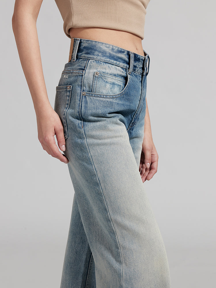 Vintage White Straight Jeans