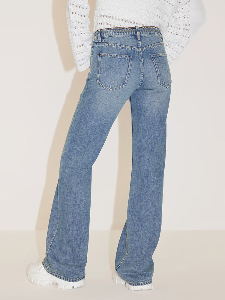 Bootcut Jeans With Waist Chain