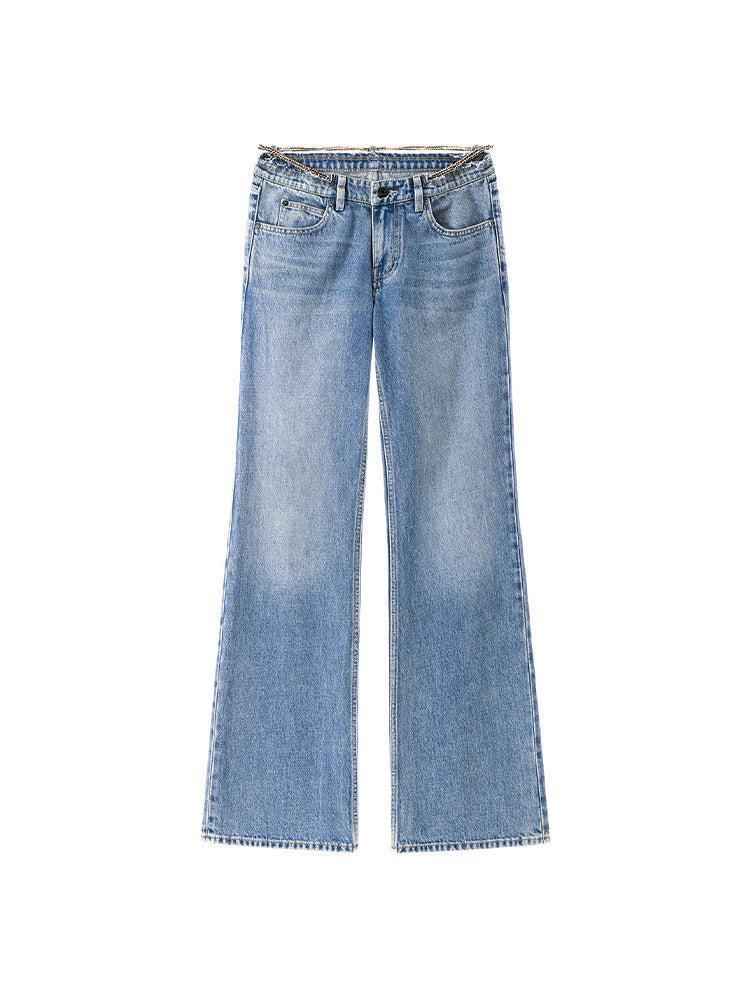 Bootcut Jeans With Waist Chain