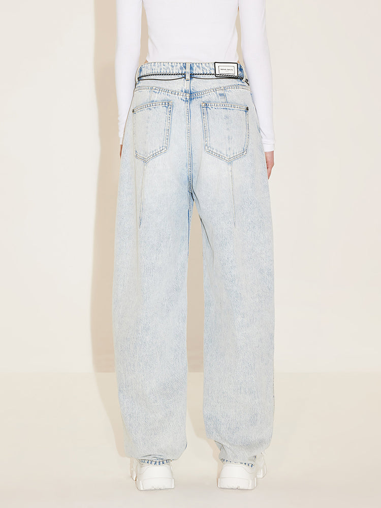 Vintage Light Blue Wash Loose Fit Jeans