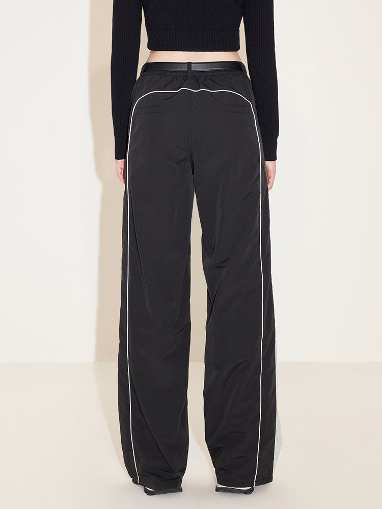 Wide Leg Jeans With Patchwork