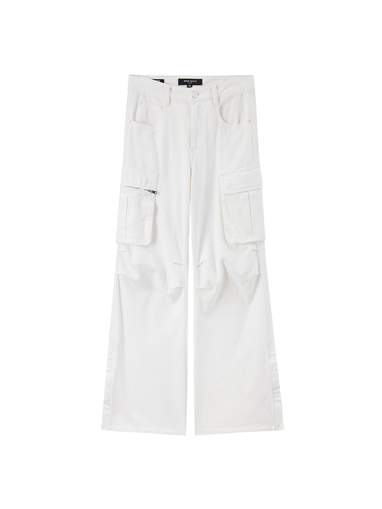 White Cargo Jeans