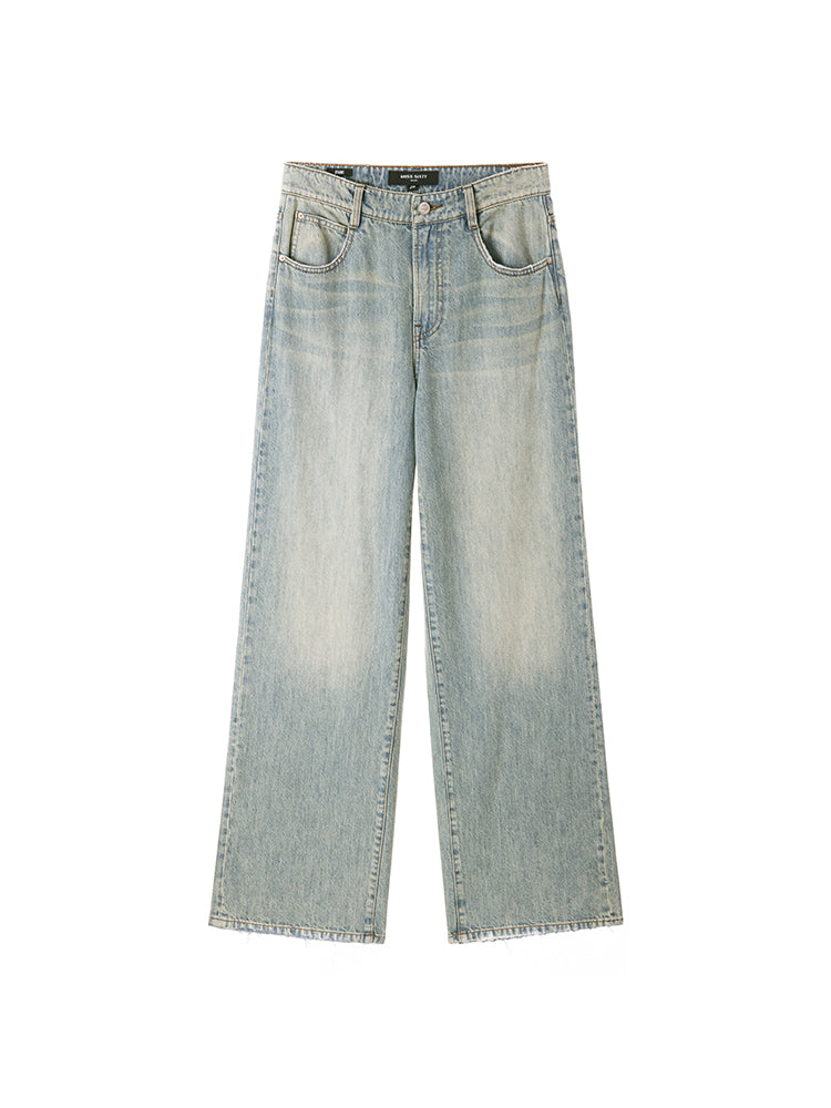 Vintage White Wide-Leg Jeans