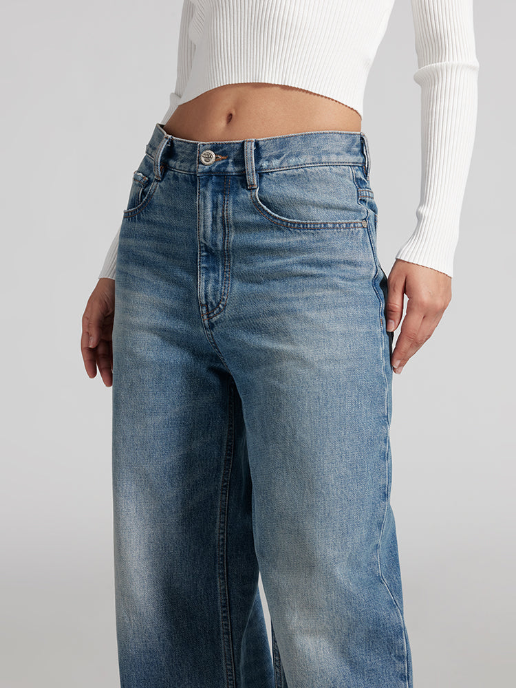 Vintage White Straight Jeans