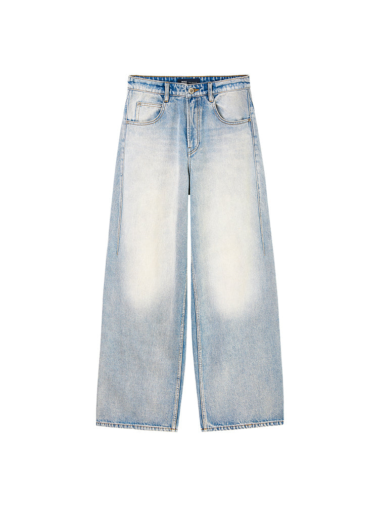 Vintage White Wide-Leg Jeans