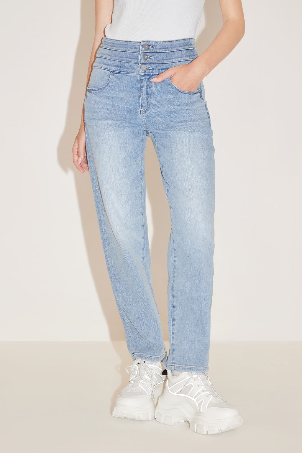 Royal Life High Waisted Light Medium Blue De