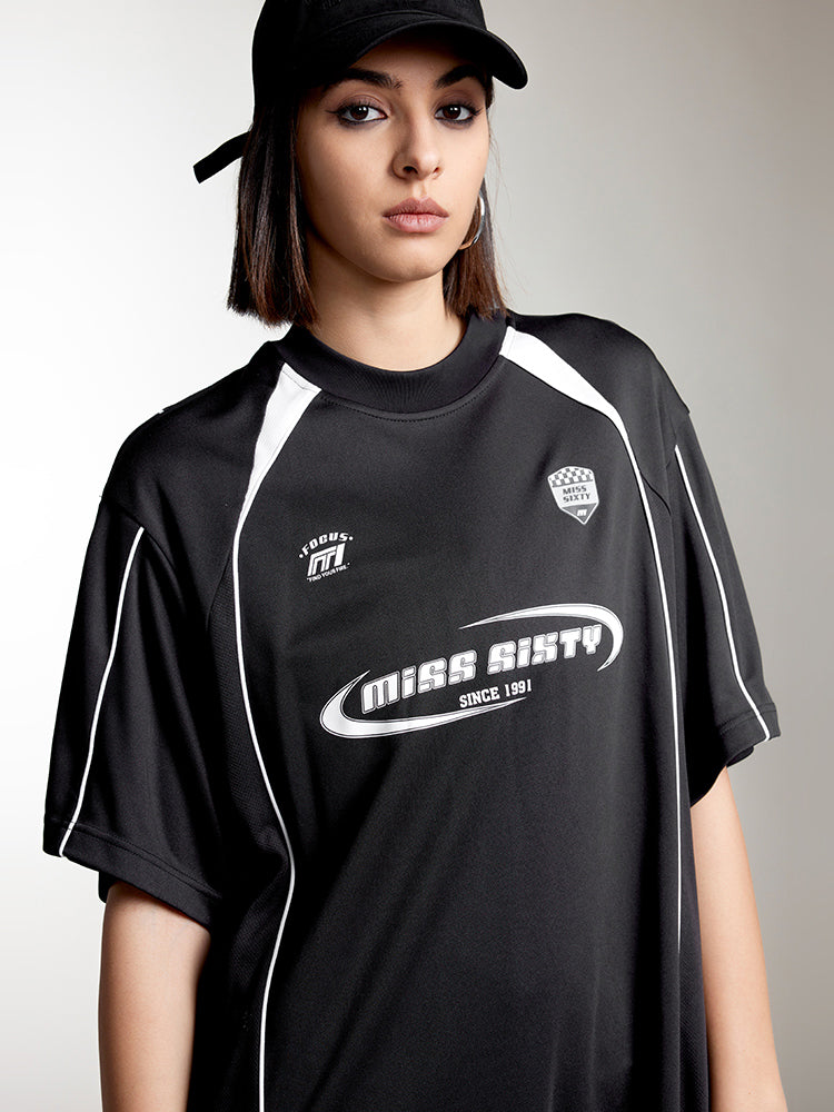 Crew Neck Sporty Style Dress