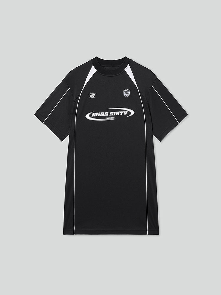 Crew Neck Sporty Style Dress