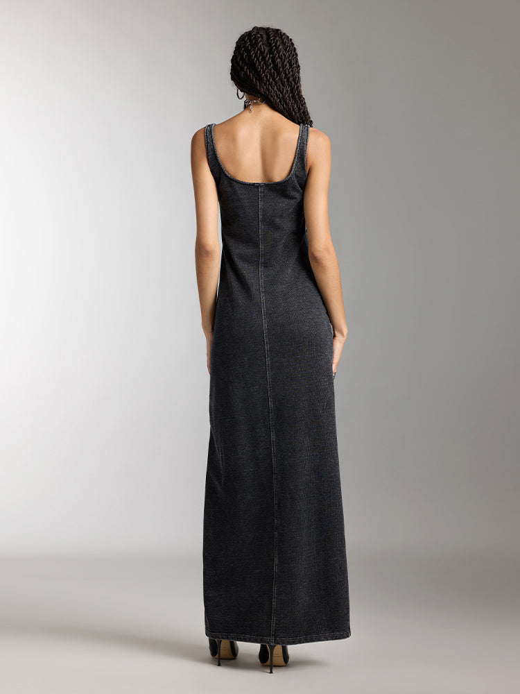 Elegant Slit Denim Dress - MISS SIXTY Elegant Slit Denim Dress - MISS SIXTY