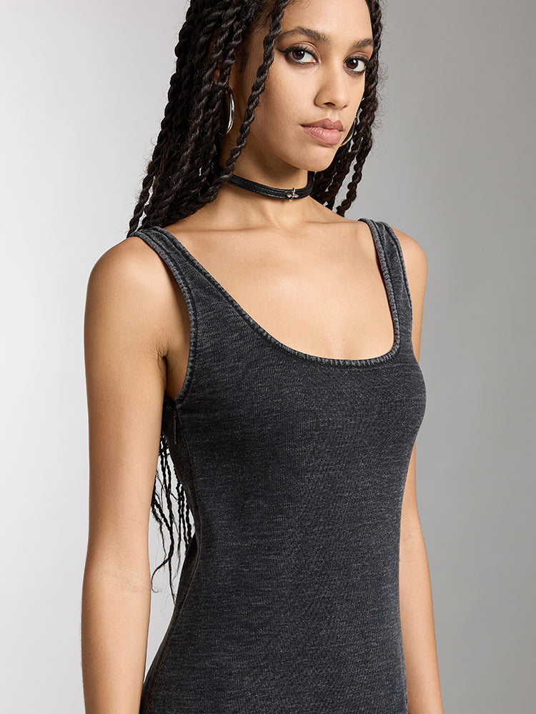 Elegant Slit Denim Dress - MISS SIXTY Elegant Slit Denim Dress - MISS SIXTY
