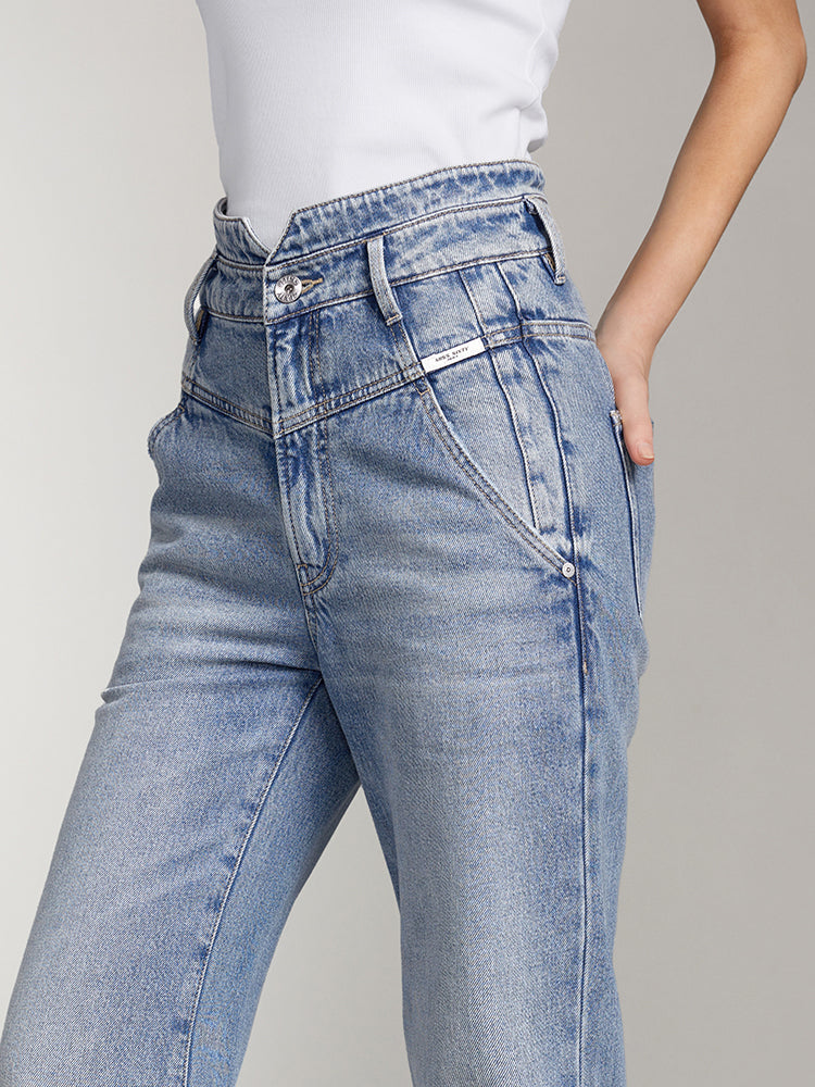 V-Shape Waist Vintage Flared Jeans