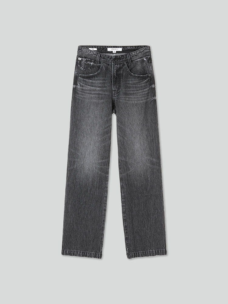 Vintage Straight Fit Jeans In Black