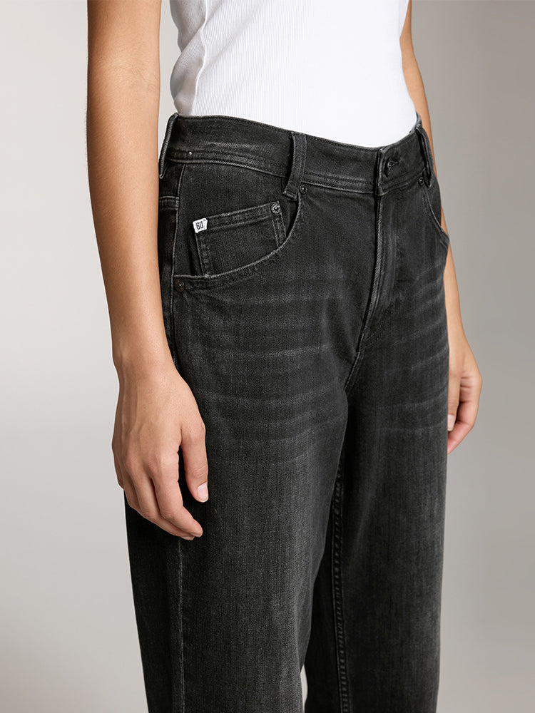Vintage Low Rise Jeans In Black