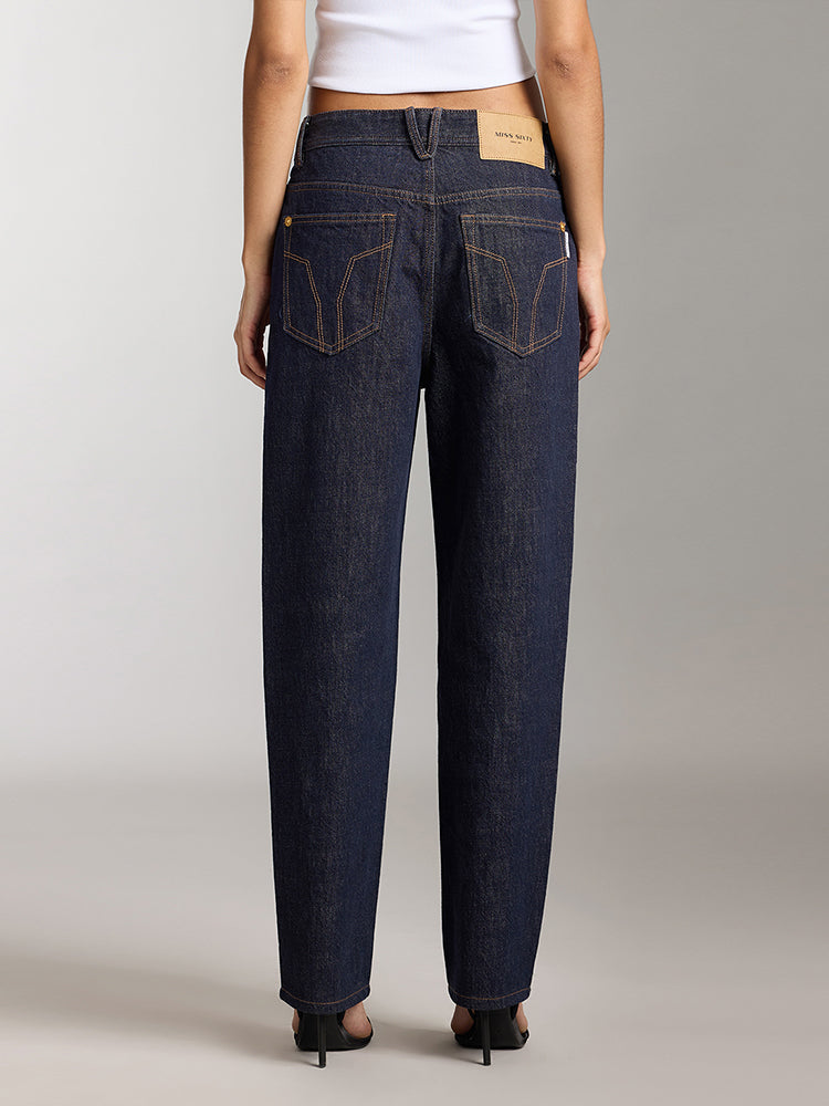 Vintage Low-Waist Slimming Tapered Jeans