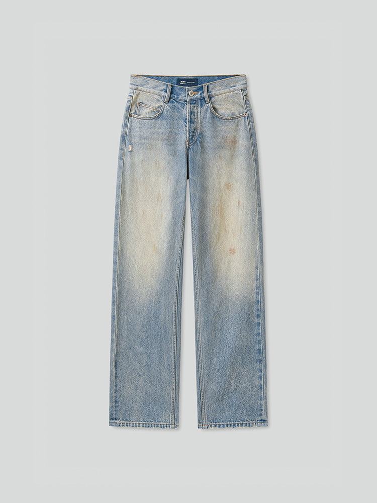 Straight Fit Wasteland Style Jeans