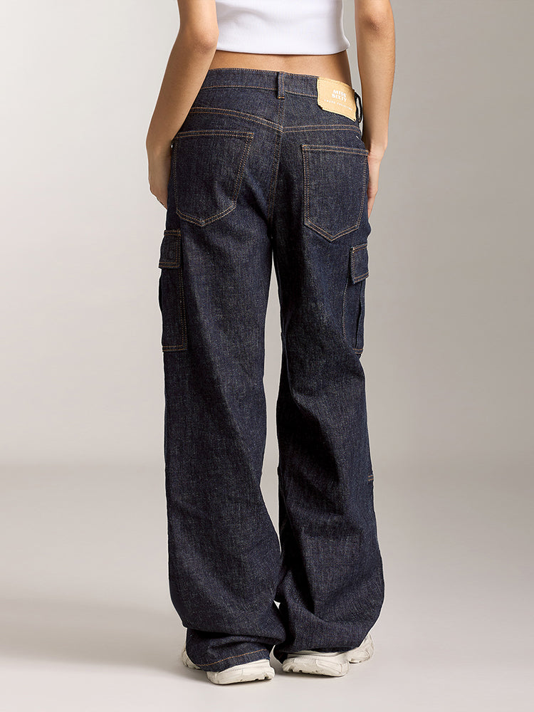 Vintage Low Rise Cargo Style Jeans