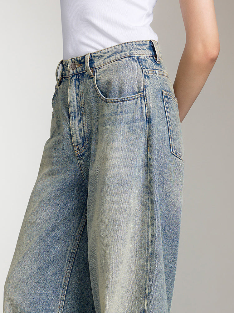 Vintage Distressed Loose Fit Jeans