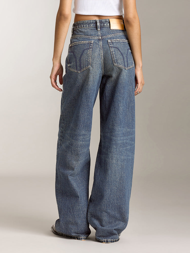 Vintage Blue Wide Leg Jeans