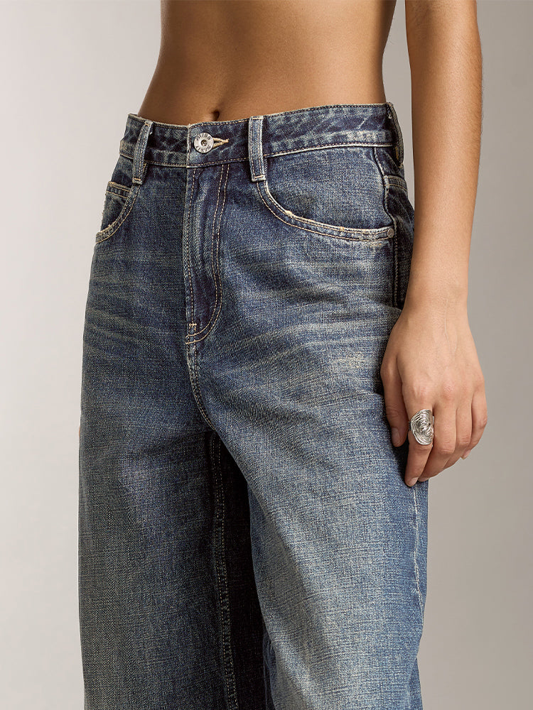 Vintage Blue Wide Leg Jeans