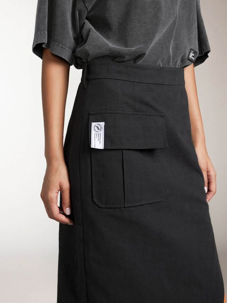 Cargo Slit Maxi Skirt