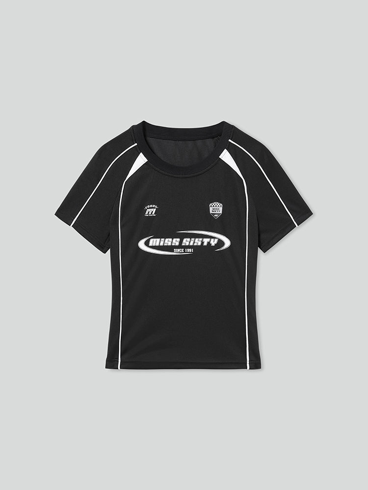 Vintage Color Contrast Printed T-Shirt