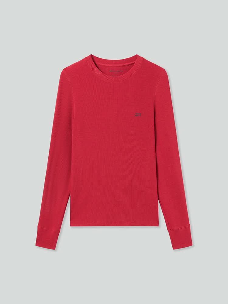 Wool-Blend Ribbed Long-Sleeves T-Shirt
