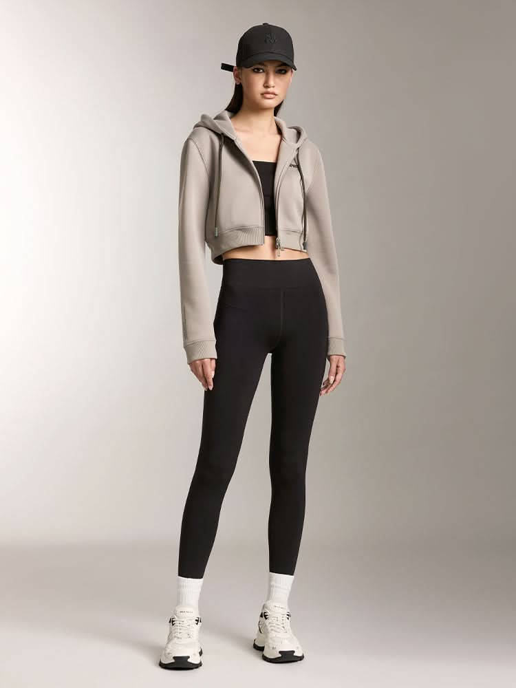 Double Zipper Hooded Sports Sweatshirt