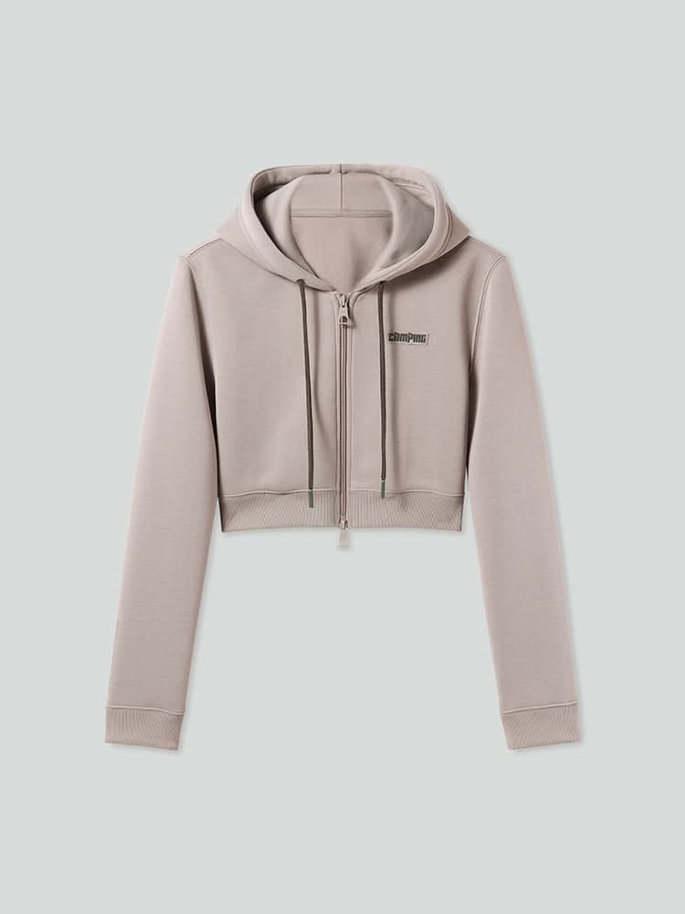 Double Zipper Hooded Sports Sweatshirt