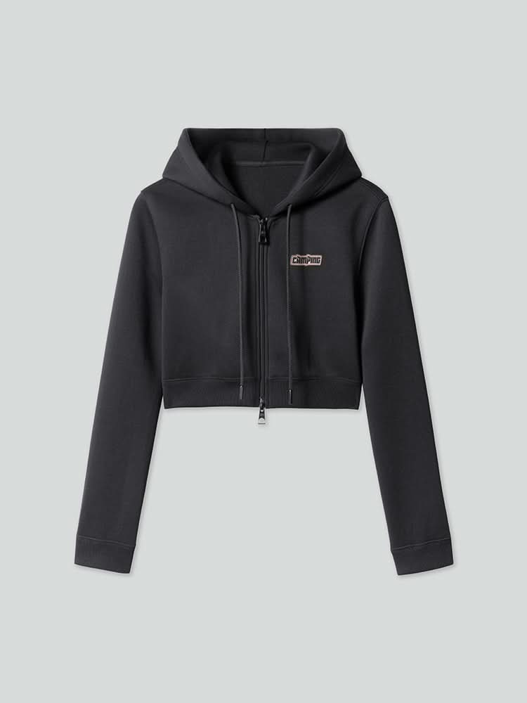 Double Zipper Hooded Sports Sweatshirt