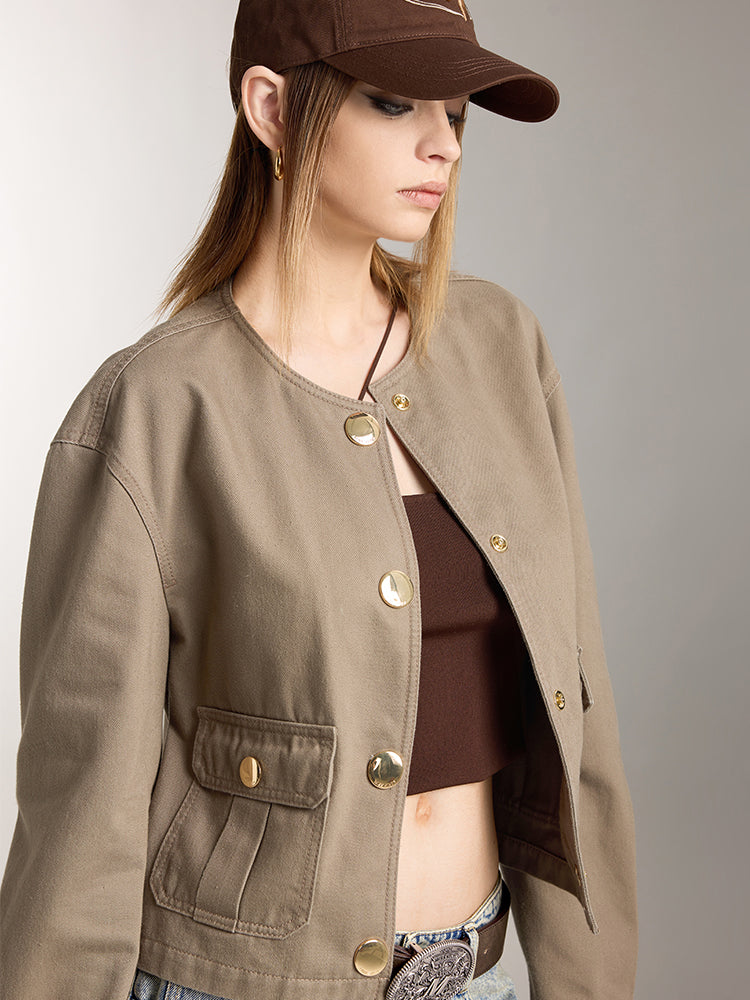 Vintage Khaki Green Jacket