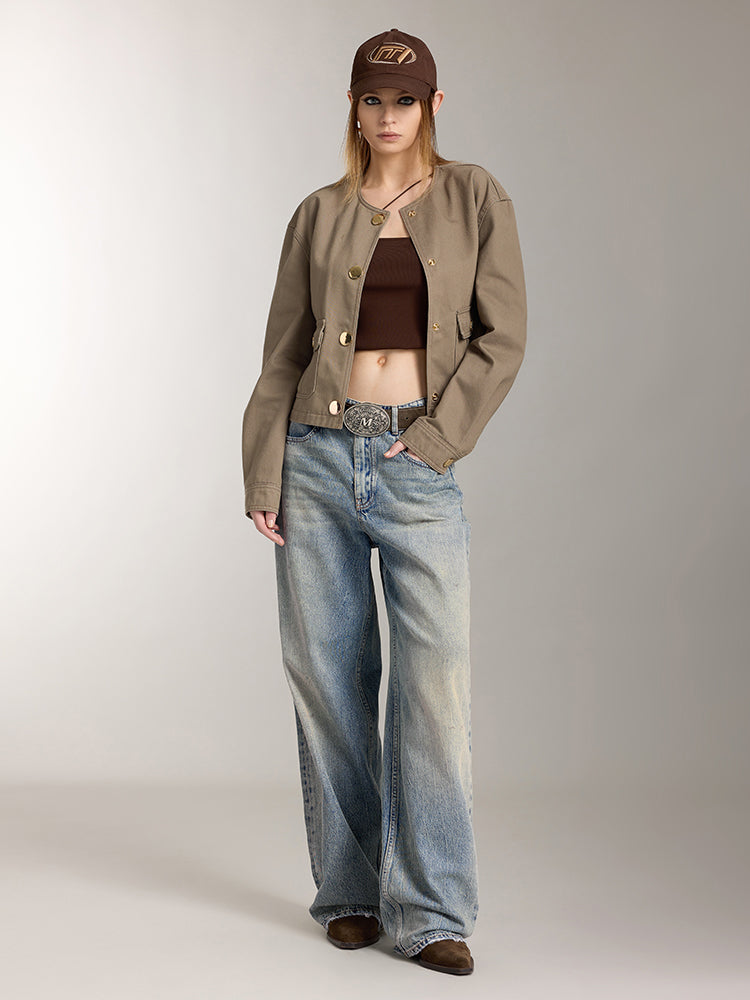 Vintage Khaki Green Jacket