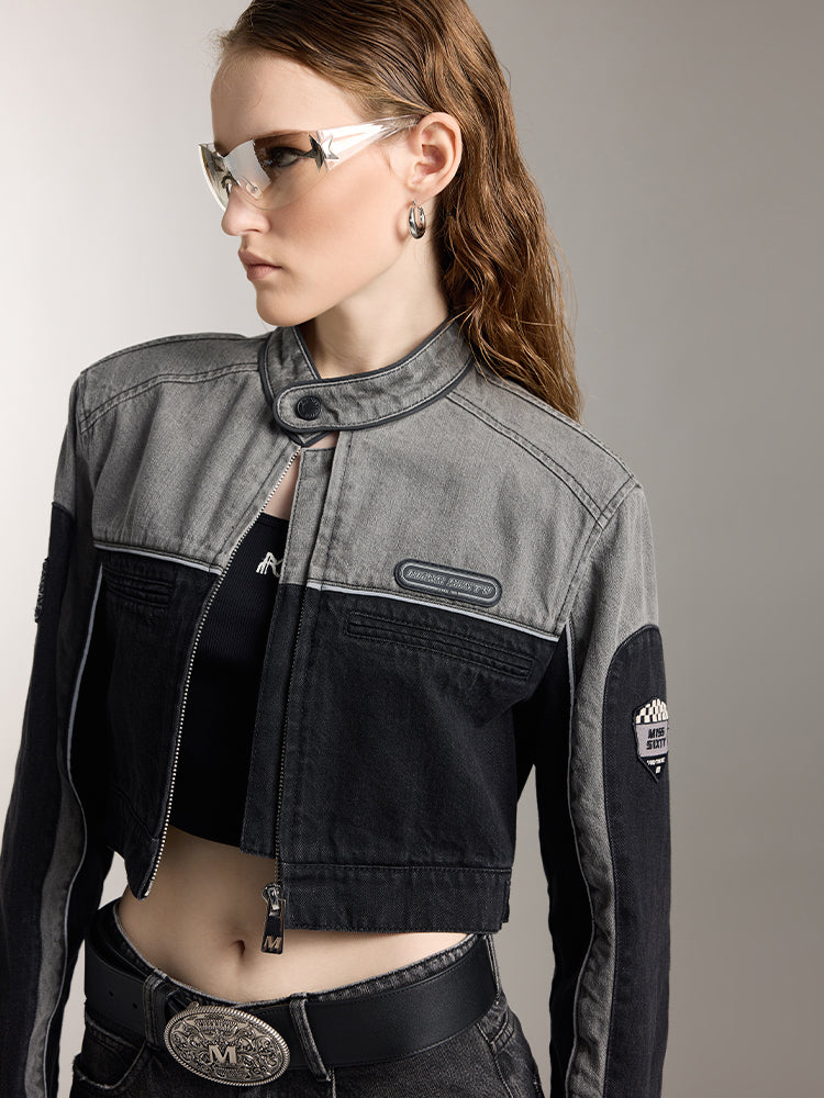 Stylish Lapel Denim Jacket