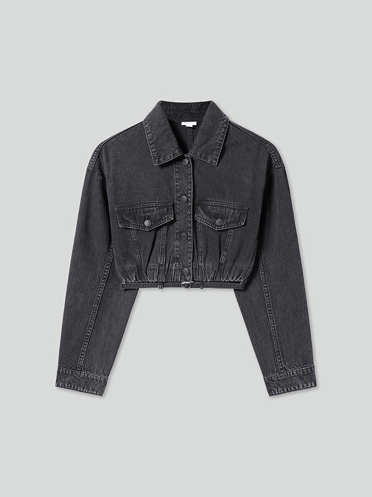 Vintage Cropped Denim Jacket