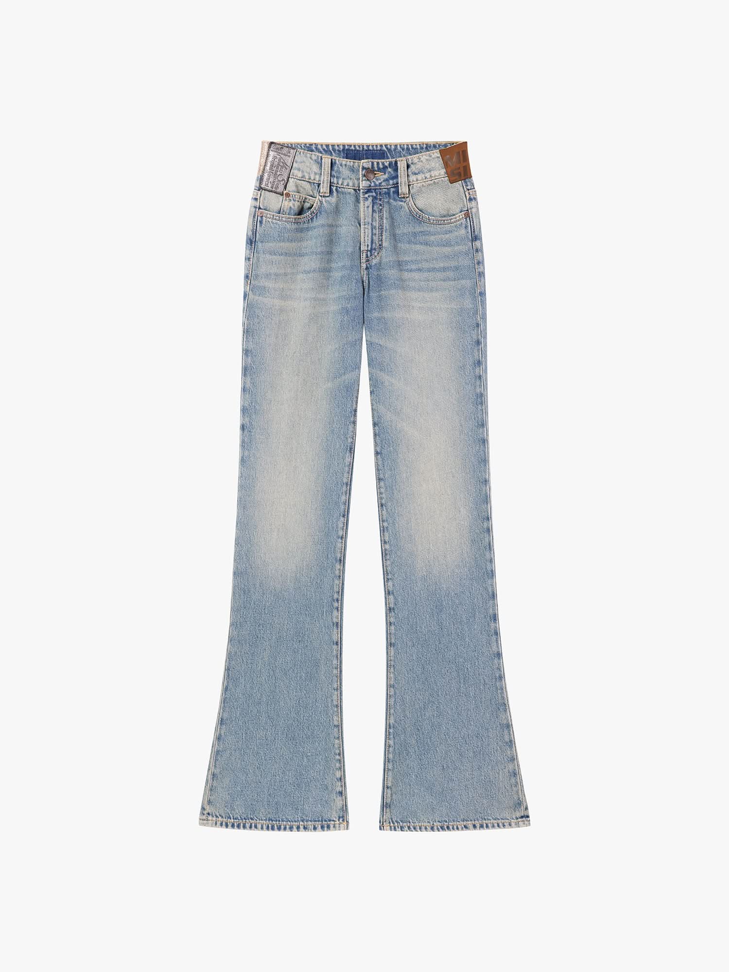 Vintage Light-Blue Flared Jeans