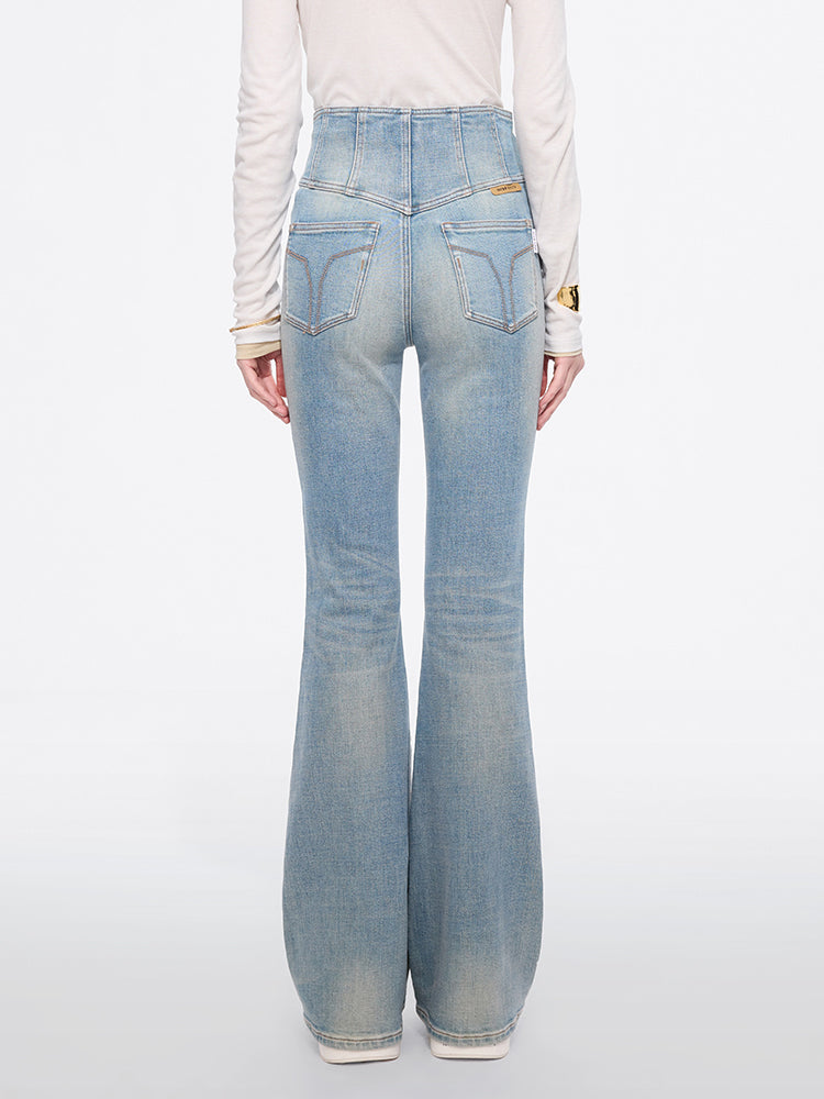 High Waisted Flared Jeans