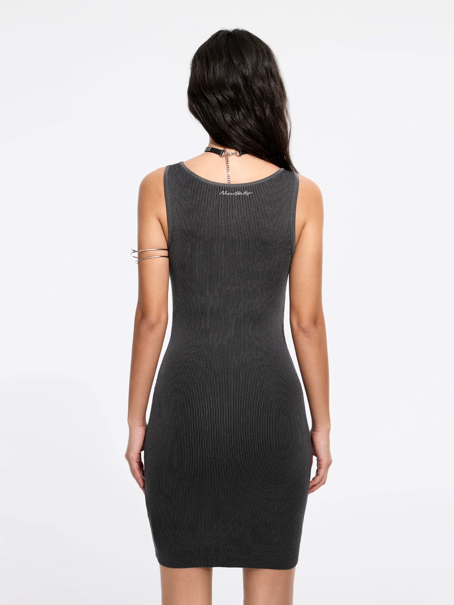 Rhinestone-Embellished Knit Dress - MISS SIXTY Rhinestone-Embellished Knit Dress - MISS SIXTY