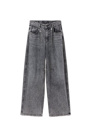 Vintage Loose Fit Jeans With Waist Chain