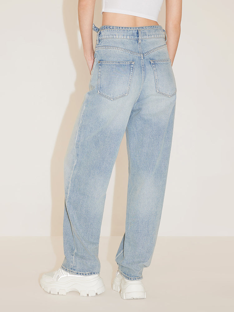 High Waisted Straight Leg Jeans