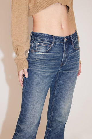 Vintage Ripped Straight Fit Jeans