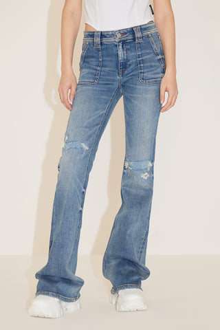 Vintage Distressed Bootcut Jeans
