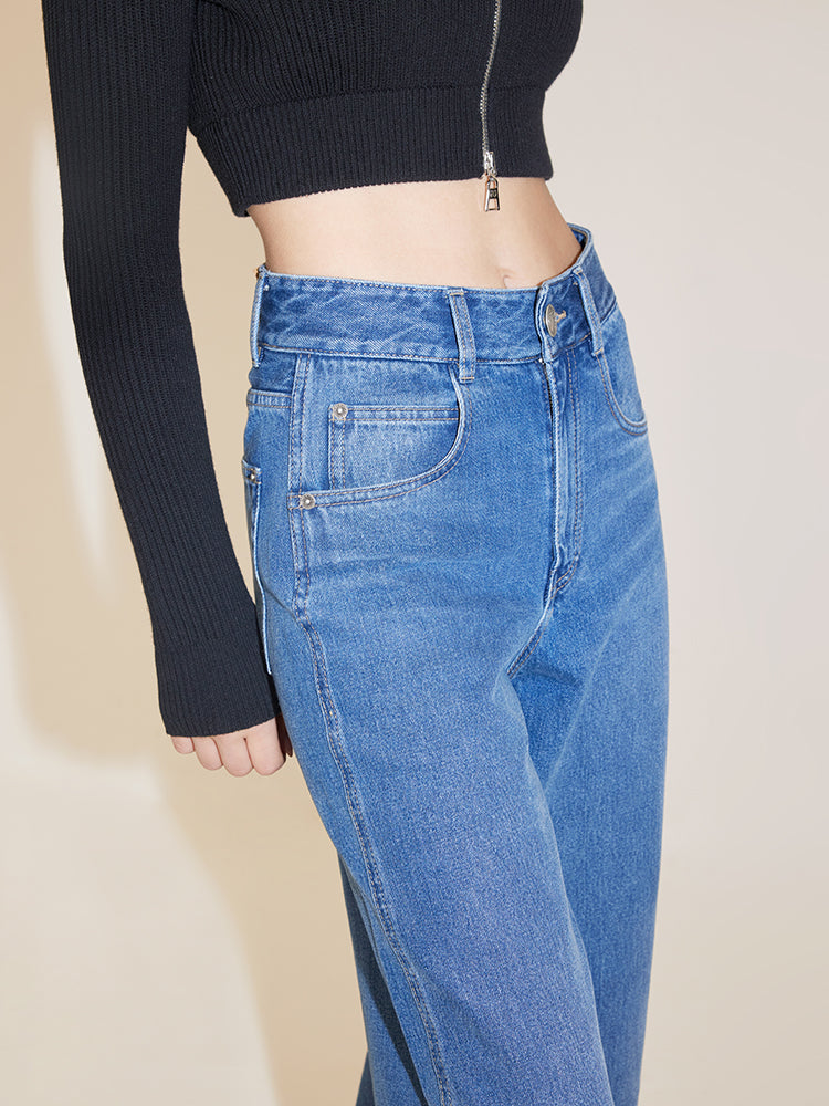 Vintage Asymmetrical Street Style Jeans