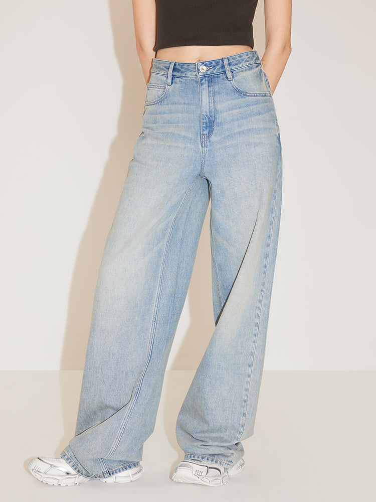 High Waisted Slimming Wide Leg Jeans