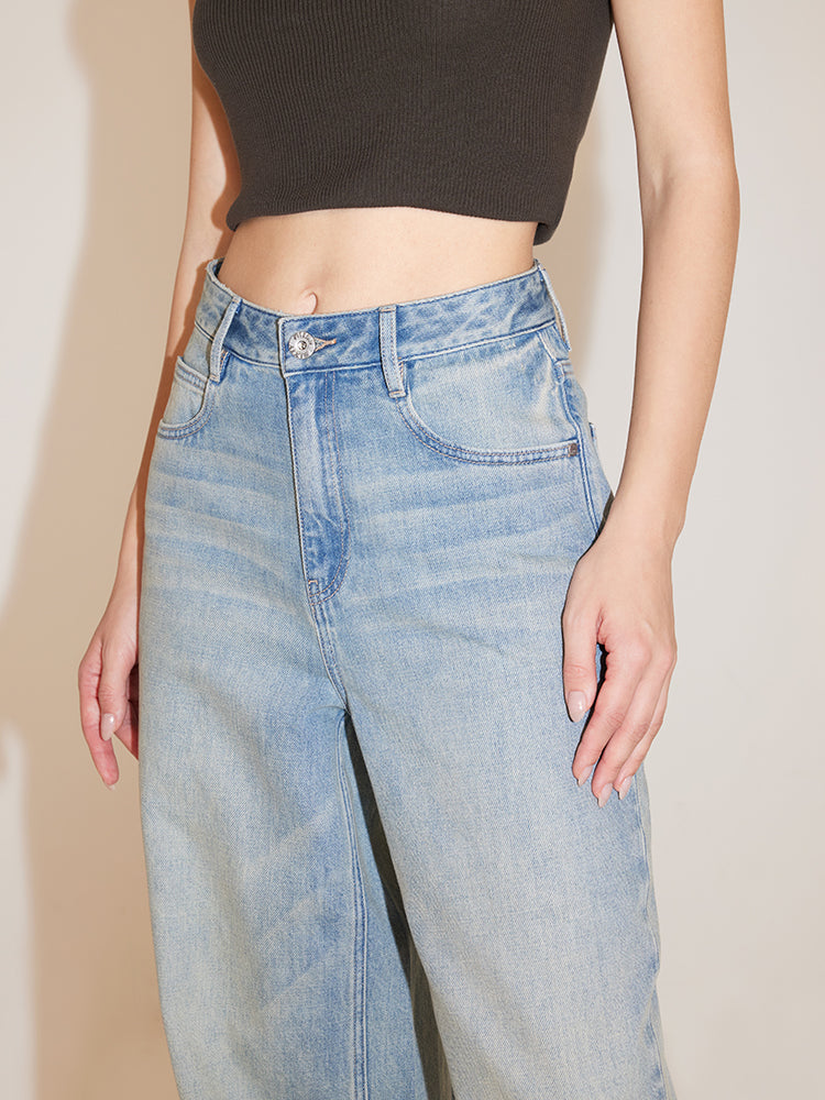 High Waisted Slimming Wide Leg Jeans