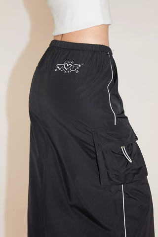 Mid-Length Elasticated Waist Sporty Skirt