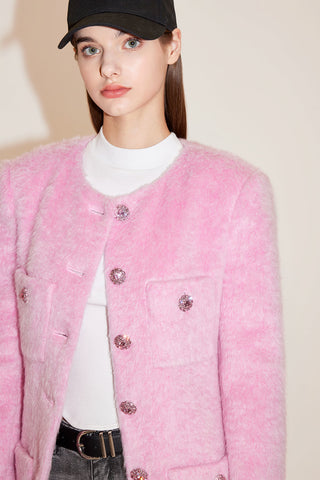 Pink Wool Coat